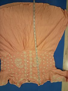 Peach Embroidered Tunic