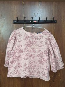 Chic Floral Print Puff Sleeve Top