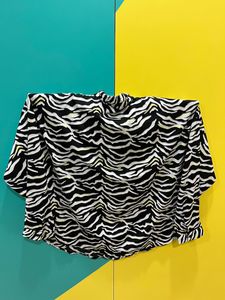 Baggy Style Zebra Print Top Xxl - Xxxl Size