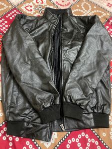 unisex  Black Faux Leather Jacket