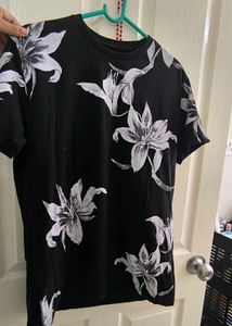 Stylish Black Floral T-Shirt