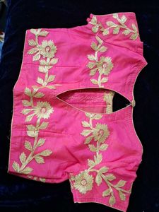Elegant Pink Gota patti work Blouse