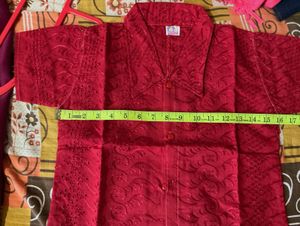 Girls Red Chikankari Top | New &amp; Unused ❤️✨
