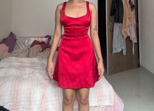 Red Satin Mini Dress