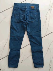 High Waisted Skinny Blue Jeans