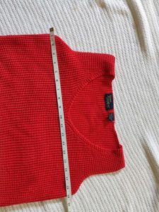 Red Knit Crop Top