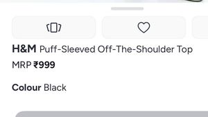 H&amp;M puffy off-shoulder top