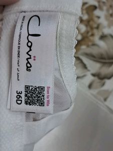36D BRA ...WHITE NET PADDED CLOVIA