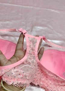 Victoria secret Pink Lace Trim Bra