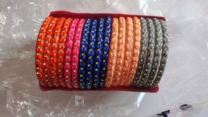 All Colorful Rhinestone Bangles Set