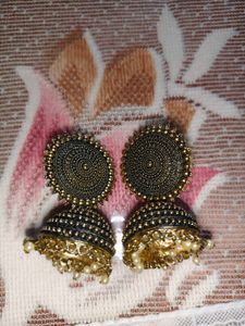 Beautiful Oxidized Jhumka Earrings