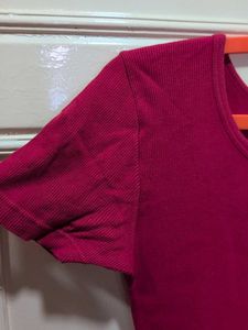 Women's Red Short Sleeve Dress