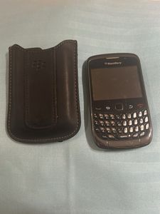 BlackBerry Phone with Leather Pouch