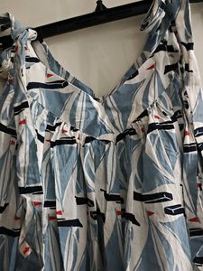 Cotton Graphic Print Summer Dress