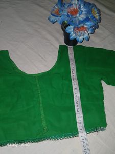 Embroidered Green Fabric