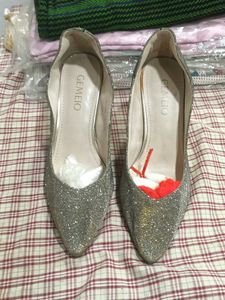 Sparkling Gold Stiletto Heels