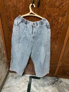 Light Wash Denim Culottes