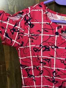 PinkPrinted Skater Dress – Worn Once – Like New