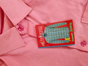 Coral Pink Collared Shirt