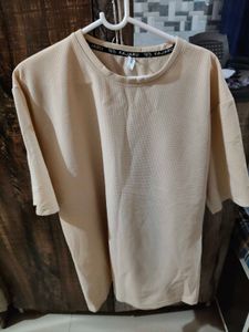 Oversized Waffle Knit T-Shirt