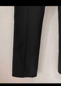 Chic High-Waisted Black Flare Trousers