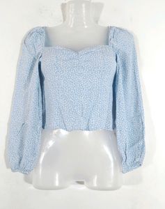 H&M Blue Floral Top