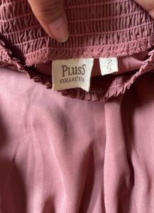 PlusS High-Neck Floral Applique Top
