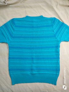 Cute Blue Cherry Knit Top