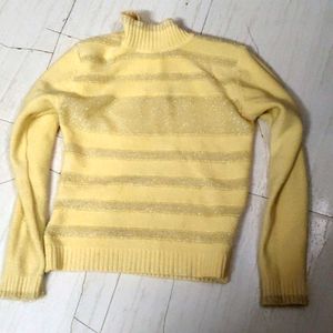 Striped Mock Neck Sweater
