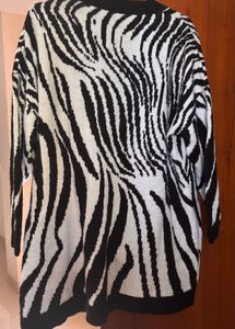 Zebra Print Cozy Cardigan