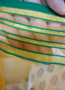 Pure Chanderi Silk Saree Yellow