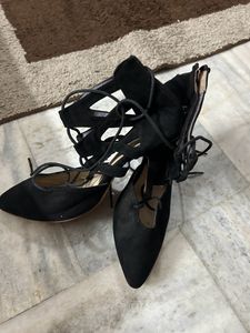 Black Heels With Laces
