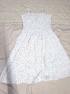 Chic Polka Dot Smocked Sundress