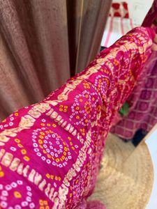Vibrant Pink Bandhani Saree