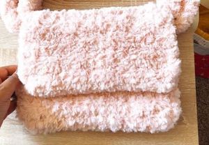 fluffy crochet wallet