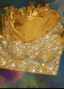 Stunning Yellow Ruffled Saree