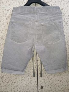 Men's Grey Denim slim fit Shorts