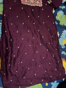 Embroidered Silk Kurta
