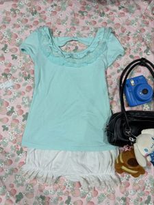 Lolita style blue top
