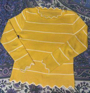 Striped Yellow Long Sleeve Top