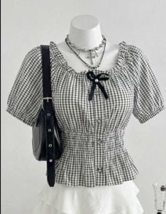 Cottagecore Gingham Puff Sleeve Top