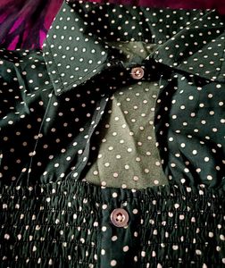 Chic Polka Dot Smocked Top