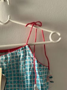 Cute Teal &amp; White Plaid Camisole