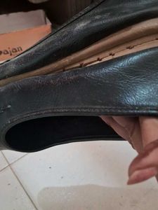 Black Leather Loafer Flats
