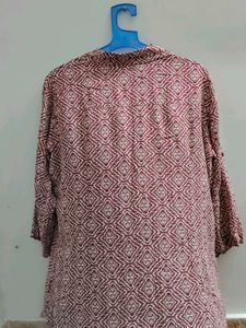 Maroon Geometric Print Shirt top