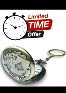 Vintage Engraved Pocket Quartz Watch with Gift Box