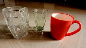 3 Set 2 Big Cups  & 1 Tea Glass