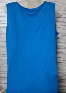 Blue Lace Sleeveless Top