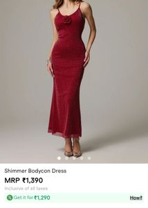 Sparkling Red Bodycon Party Dress