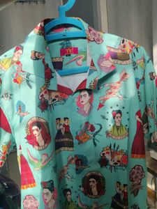 Print Button-Up Shirt